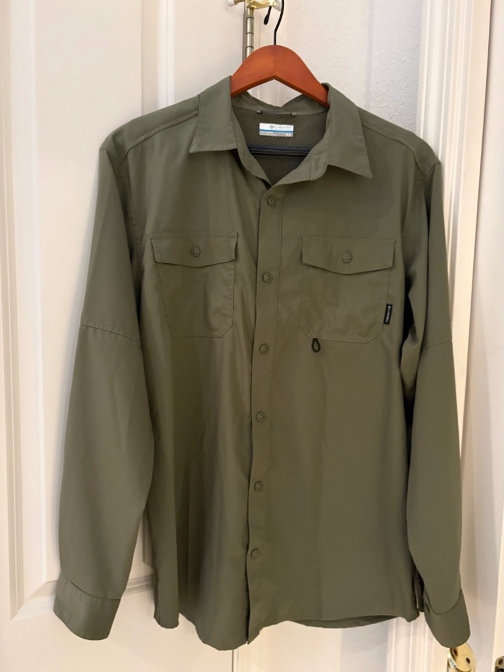 Columbia Olive Green Long Sleeve Outdoor Shirt